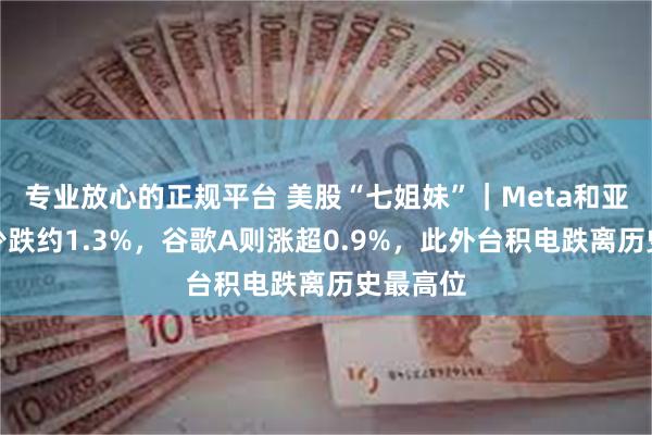 专业放心的正规平台 美股“七姐妹”｜Meta和亚马逊至少跌约1.3%，谷歌A则涨超0.9%，此外台积电跌离历史最高位